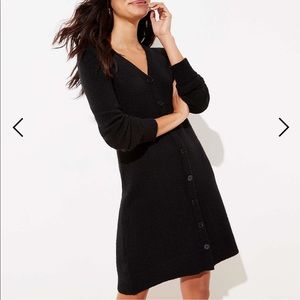 LOFT merino wool blend cardigan sweater dress